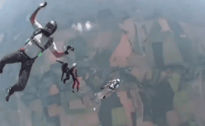 Terrifying Moment Skydiver Knocked Out And Rescued Mid-Air Captured On Video