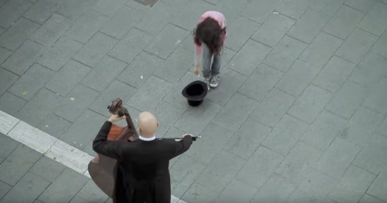 Girl Tips A Street Musician Not Expecting A Symphony To Suddenly Appear