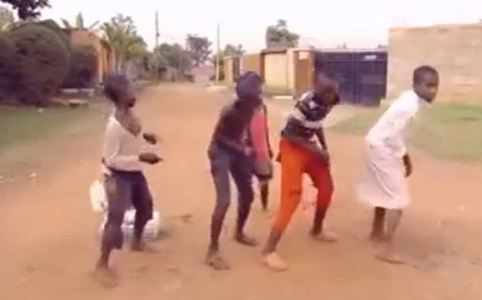 Dancing Ugandan kids