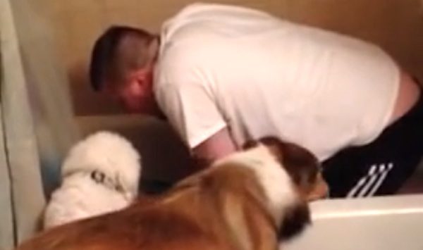 daddy caught in the act