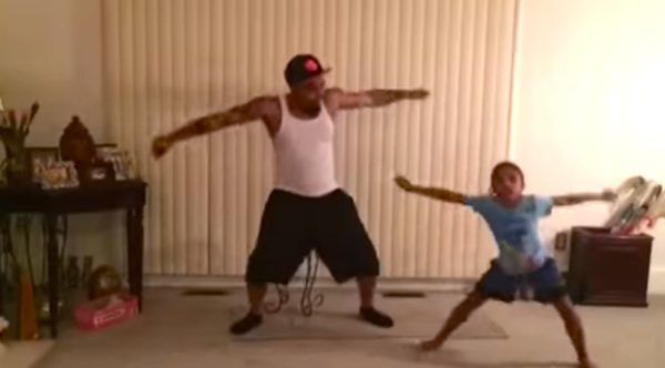 Dad and daughter dance off