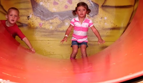 girl in fun house
