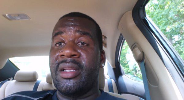 man in hot car