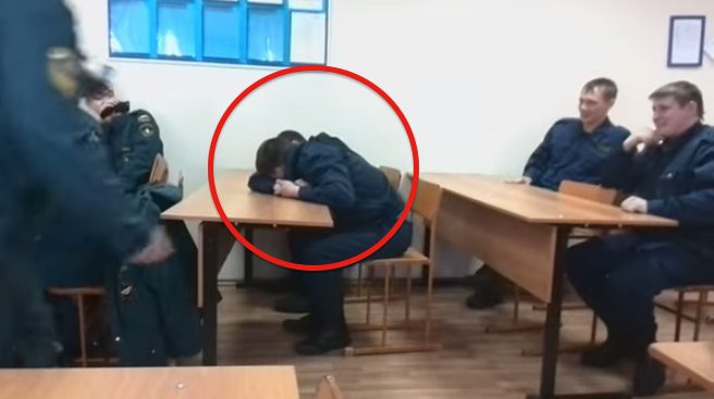 sleepy firefighter pranked
