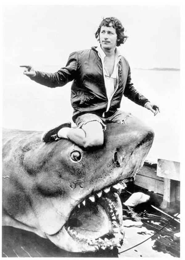Spielberg on set of Jaws