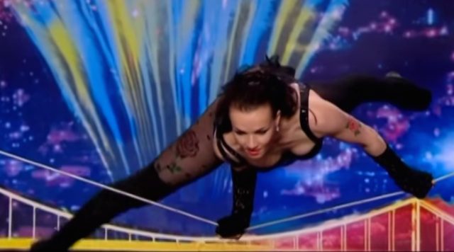Acrobat on rope