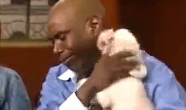 man's reunion with lost dog