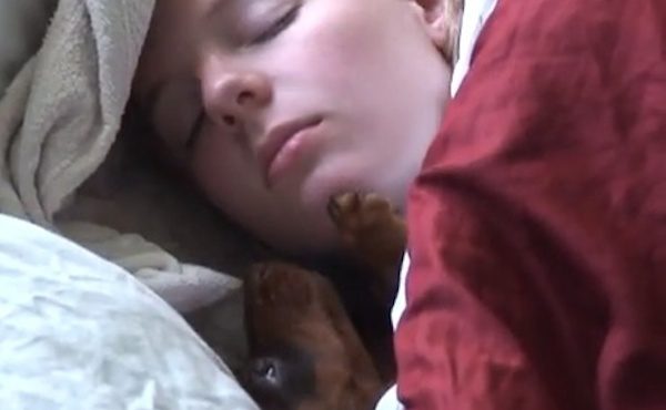 Woman Gets Woken Up In The Most Adorably Gentle Way By Her Dog
