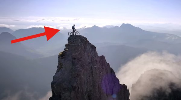 cyclist on ridge