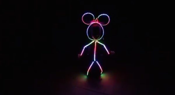 Dad Makes His Daughter The Coolest, Glowing Halloween Costumes Out Of LED Lights