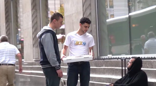 social experiment asking for food