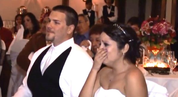 dad gives daughter thoughtful gift at wedding