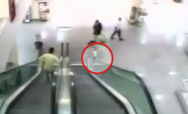 Shopkeeper Saves The Life Of Boy Who Topples Over Mall Escalator