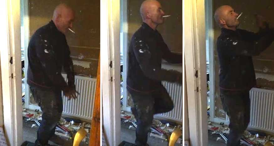 plumber caught dancing