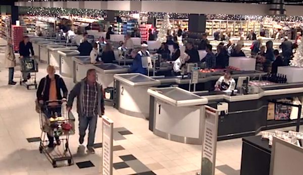 Supermarket Turns The Lights Out On Shoppers For Some Surprise Holiday Fun