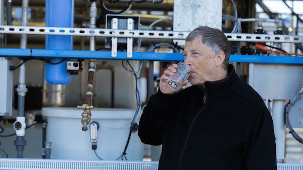 Bill Gates drinks water processed from human waste