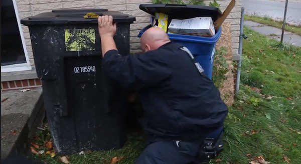 Abandoned Puppy And Kitten Found Huddled Together Behind Trash Can