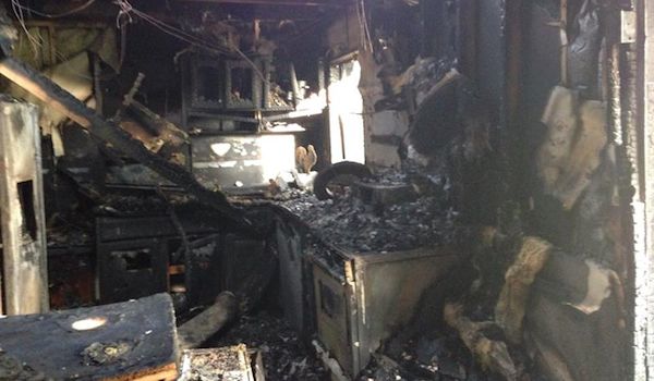 phone charger fire