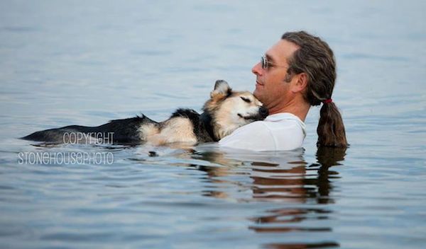 Man In Viral Photo Cradling His Old Dog Opens His Heart Again And Adopts Rescue Puppy