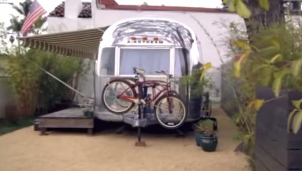 Man Converts His Airstream Trailer Into Permanent Stylish Home