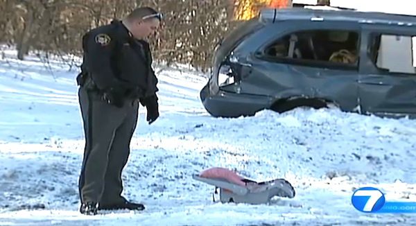 baby survives car crash