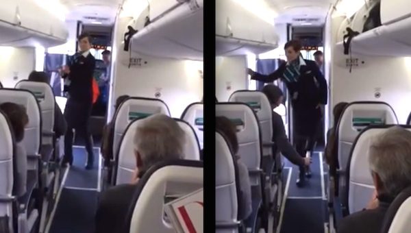 funky airline stewardess