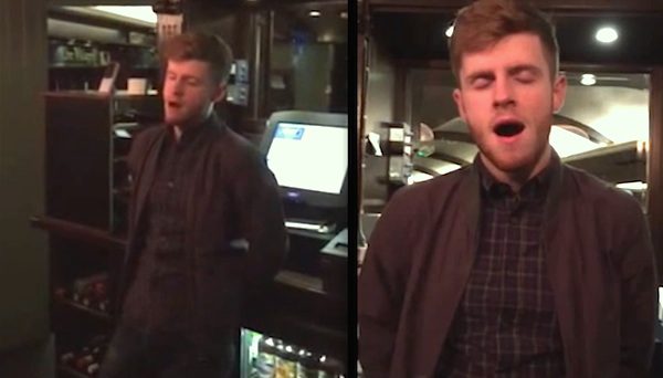 man sings to his brother with disabilities