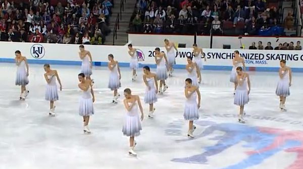 synchronized figure skaters