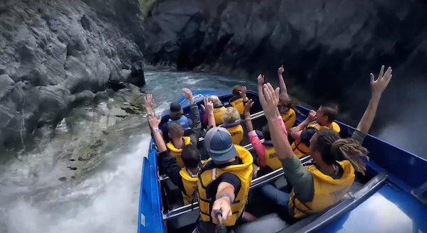 jet boating in New Zealand