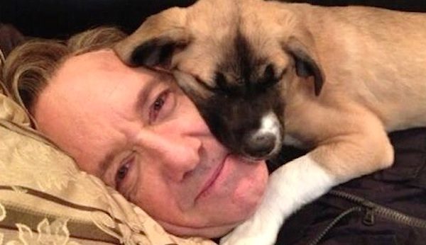 Kevin Spacey and puppy