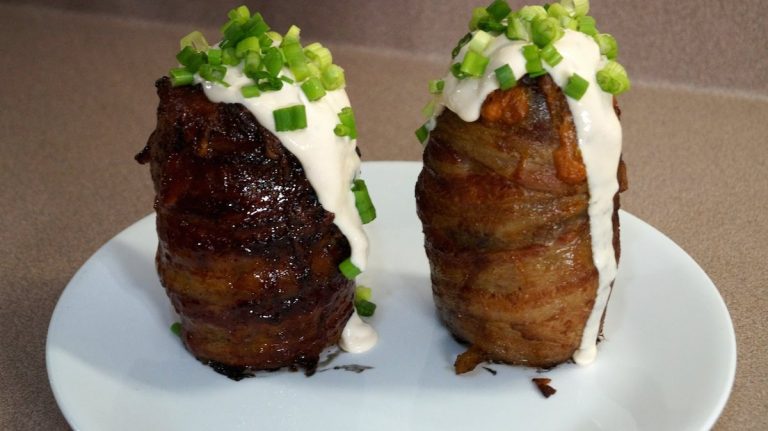 how to make BBQ volcano potatoes