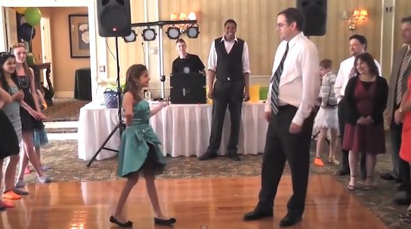 dad dances with daughter