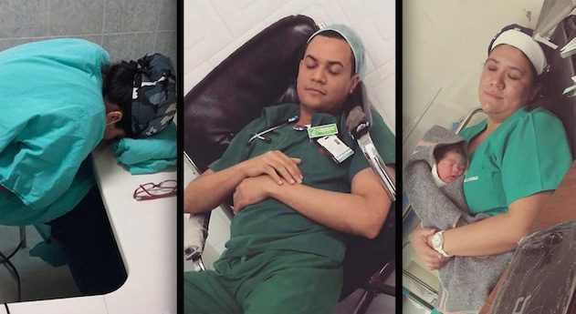 medical residents sleeping