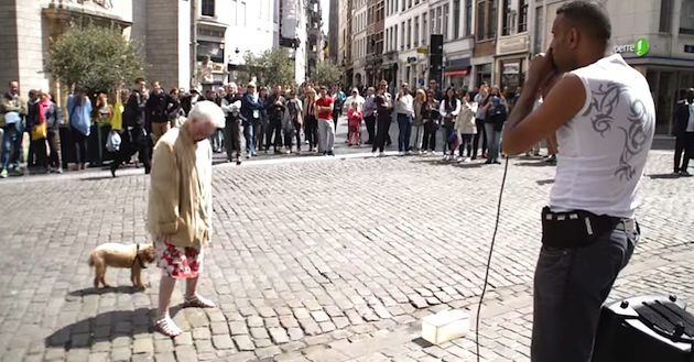 old lady dancing