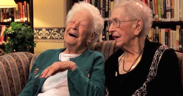 Irene and Alice 100-year-old best friends