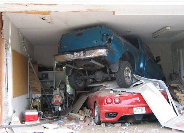 smashed cars
