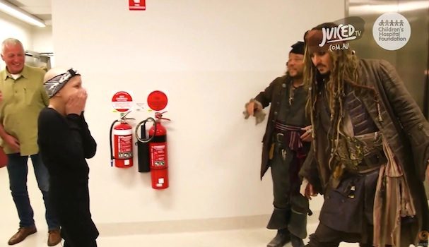 Johnny Depp visits children's hospital
