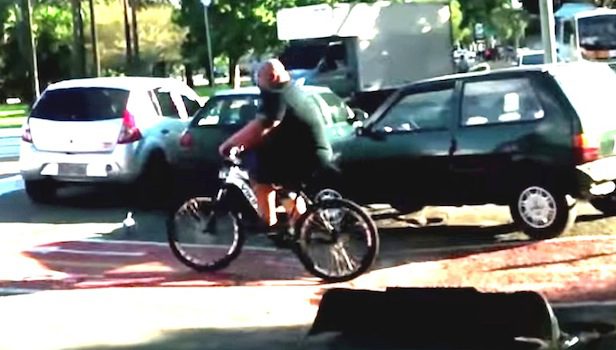 man bicycling