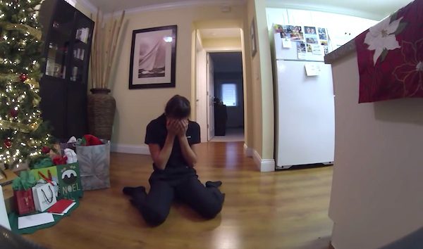 Woman Overcome With Emotion At Puppy Gift From Husband
