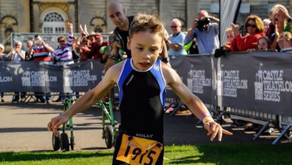 Incredible Moment 8-Year-Old Boy With Cerebral Palsy Finishes Triathlon All On His Own