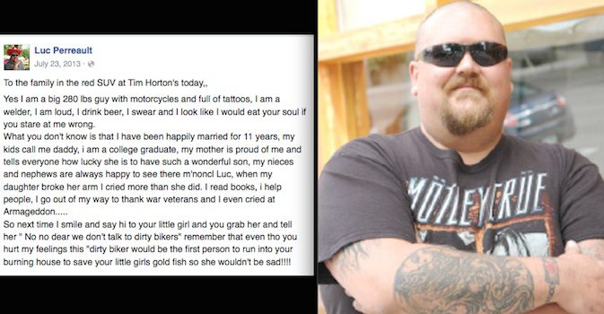 “Dirty Biker” Has Perfect Response To A Judgmental Mom