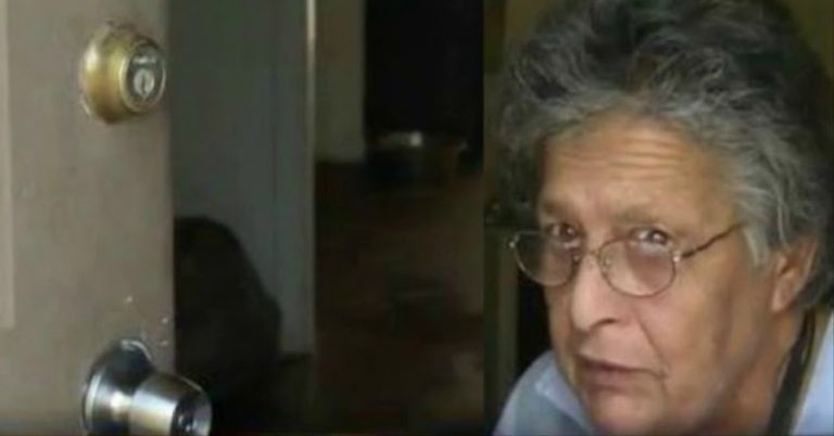 cop fixes widow's door