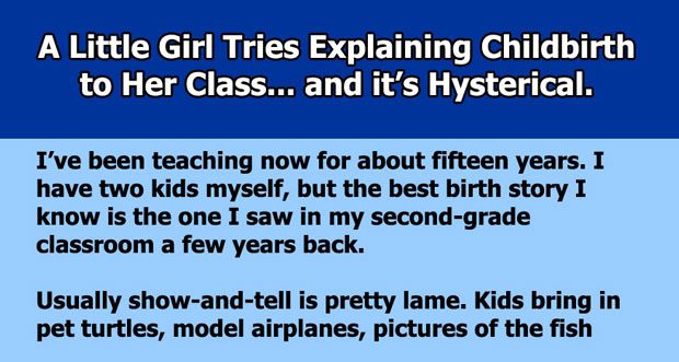 Little Girl’s Show-And-Tell Story About Her Brother’s Birth Wows The Classroom