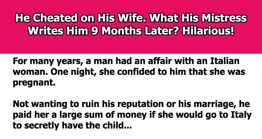 Husband Gets A Postcard From His Mistress That Takes Him By Surprise