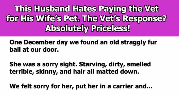 Man Hates Paying The Vet For Wife’s Pet, But The Veterinarian Has A Hilarious Response