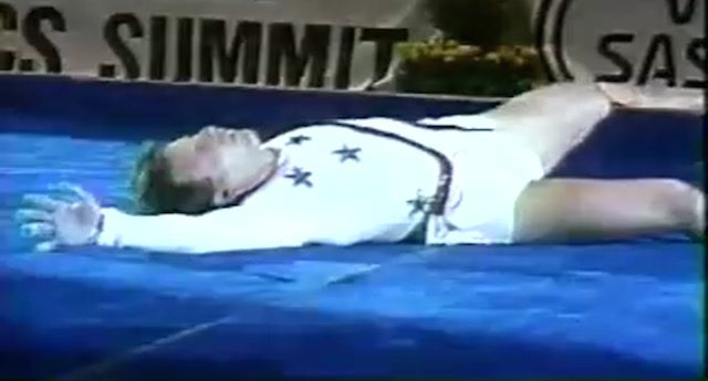 Gymnast Performs Hilarious Routine That Has The Whole Crowd In Stitches