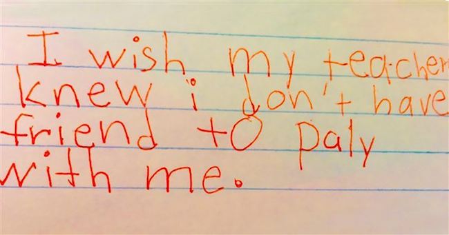 Caring Teacher Shares Heartbreaking Notes From Third Graders