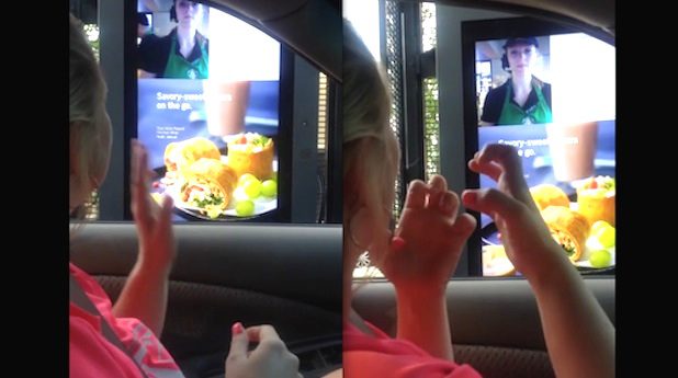 starbucks helps hearing impaired at drive thru