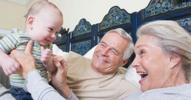 grandmother babysitting