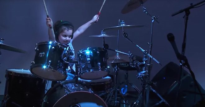 5-Year-Old Girl Shreds The Drums To Van Halen’s ‘Jump’